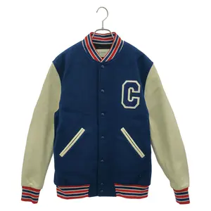 Pre-owned Celine Wool Small Leather Goods Varsity Jacket
