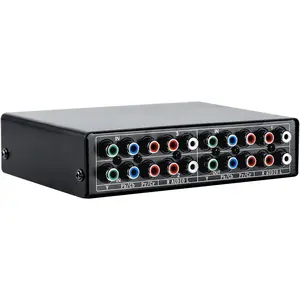 3 in 1 Out Component AV Video Switch Box, Composite 3 RCA AV Splitter RGB Selector Video Audio Switch Converter for Xbox 360 Wii PS2 PS3 DVD VCD EVD HDVD