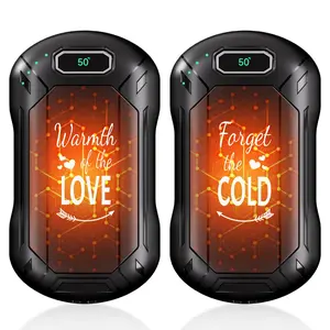 Hand Warmers Rechargeable 2 Pack, 6000mAh Electric Portable USB Heater, 3 Temperature Settings, Magnetic 2 in 1 Hand Warmers for Outdoor Camping, Hunting Gear, for Men,Women