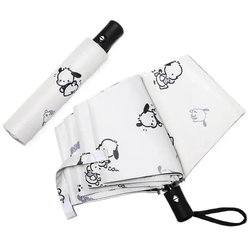 Sanrio Pacha Dog Automatic Umbrella - UV Resistant, Car Sun Protection Umbrella for Rainy and Sunny Days