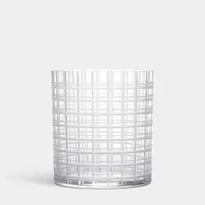 Cut In Number Checkered Vase Low