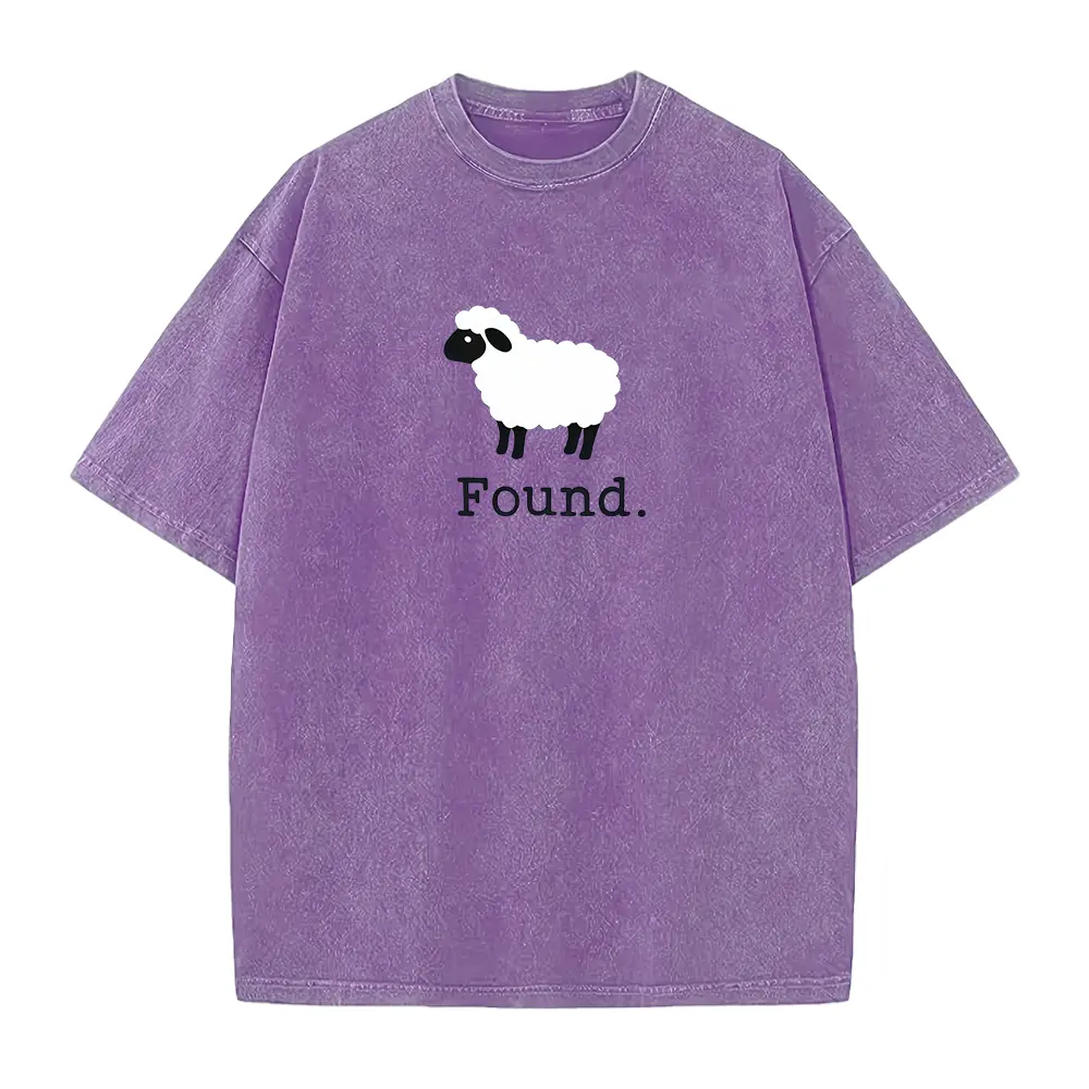 Found Sheep Faith Tee, Minimalist Farm Animal shirt, Christian Psalm 23 Lamb, Unisex T-Shirt