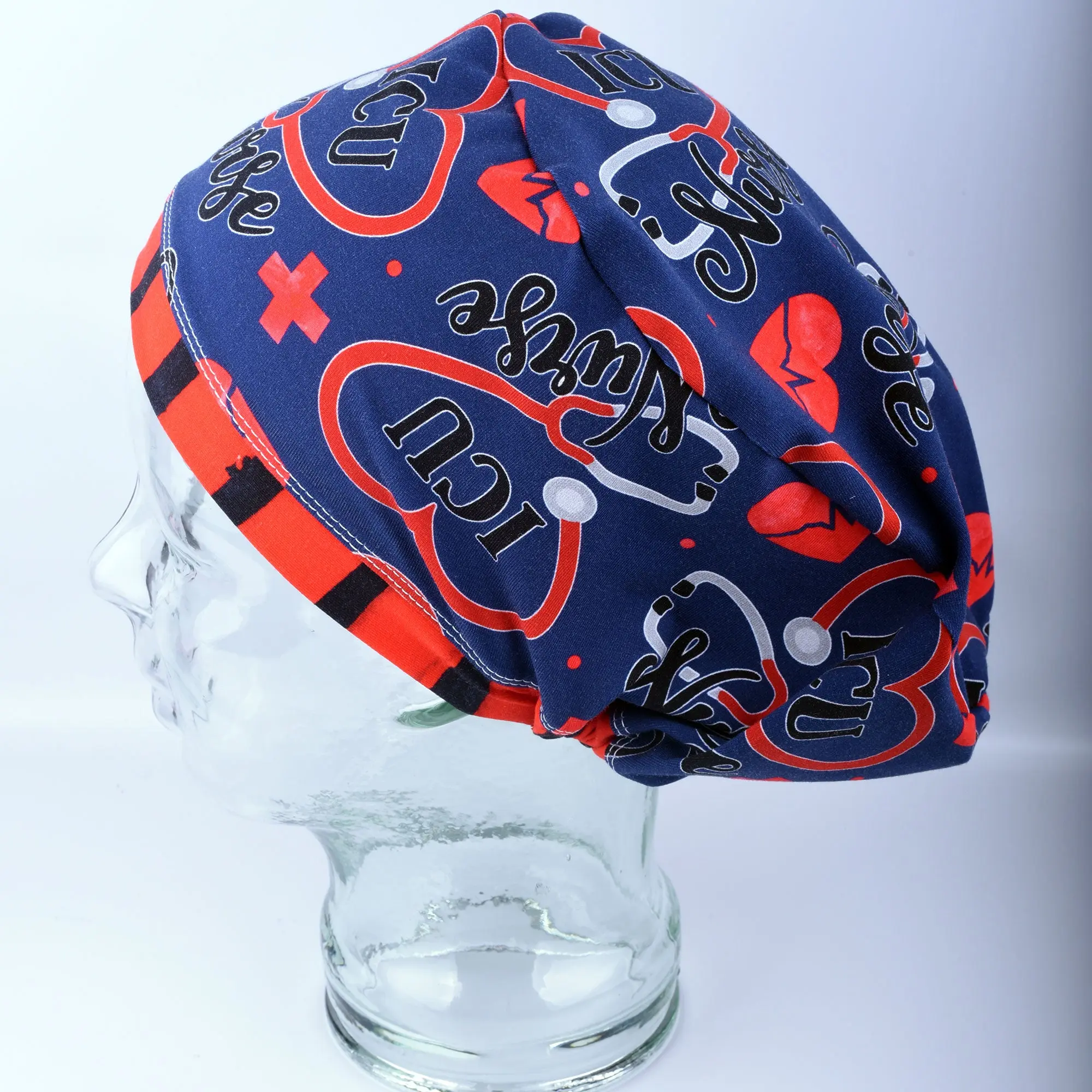 Full Coverage ICU Nurse Scrub Cap Soft Stretch Adjustable Surgical Hat Nurse Uniform Workwear