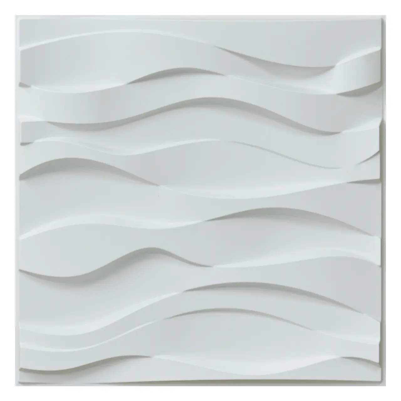 Art3d Matte White PVC 3D Textured Wall Panels 12-Pack, 19.7in x 19.7in Non-Pasted Decorative Wallpaper, Sound-Absorbing, Heat-Insulating, Waterproof, Easy to Maintain, 32 Sq.ft/Case for Bedroom, Textured Wall Paper