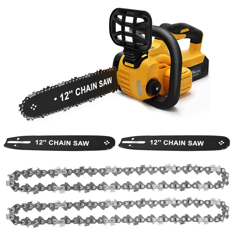 V-MODEST 12" Cordless Chainsaw – For Dewalt 20V Max, Brushless, Top Handle, 2 Chains