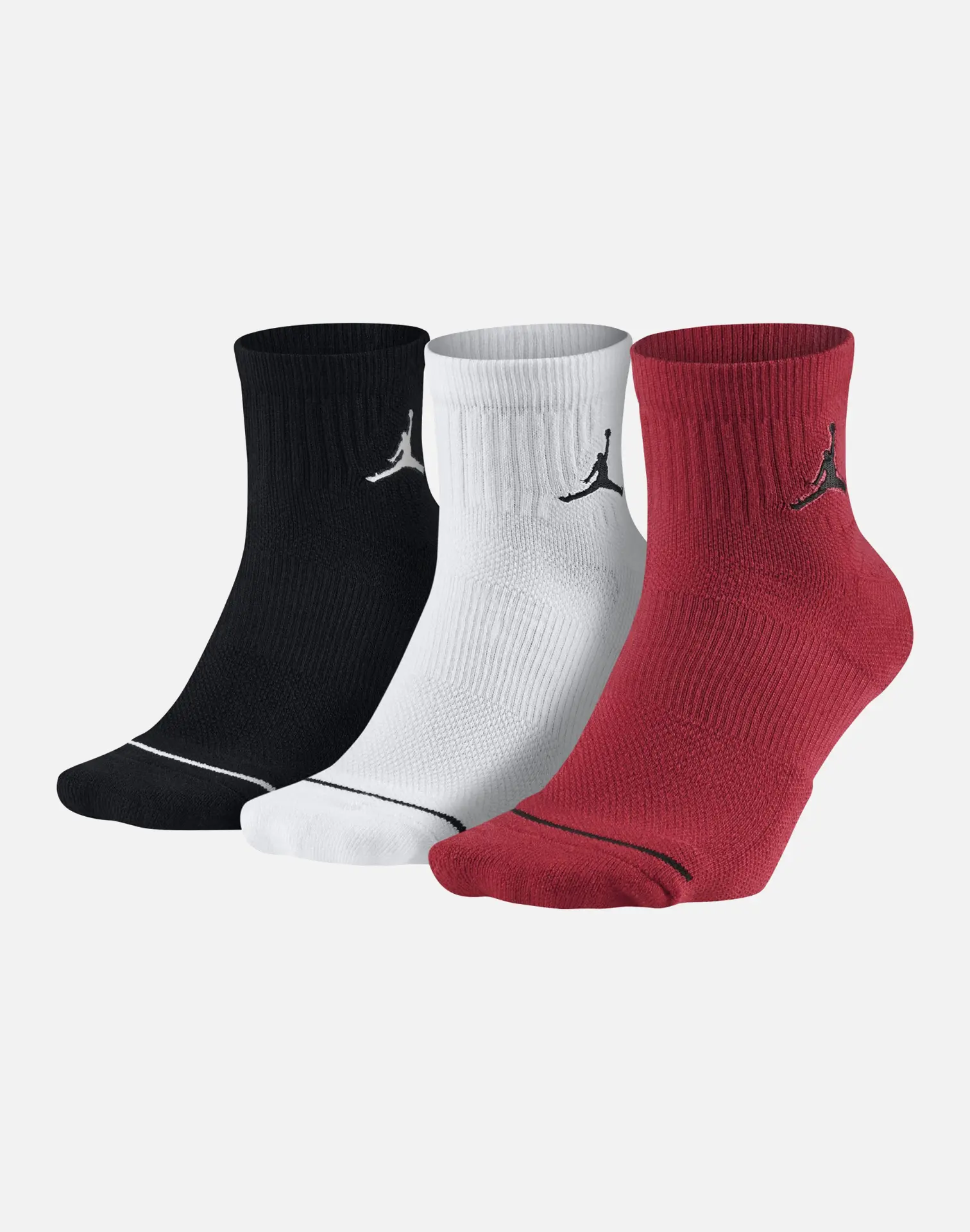 Mens Jordan 3-Pack Jumpman High-Intensity Quarter Socks Mens Jordan 3-Pack Jumpman High-Intensity Quarter Socks