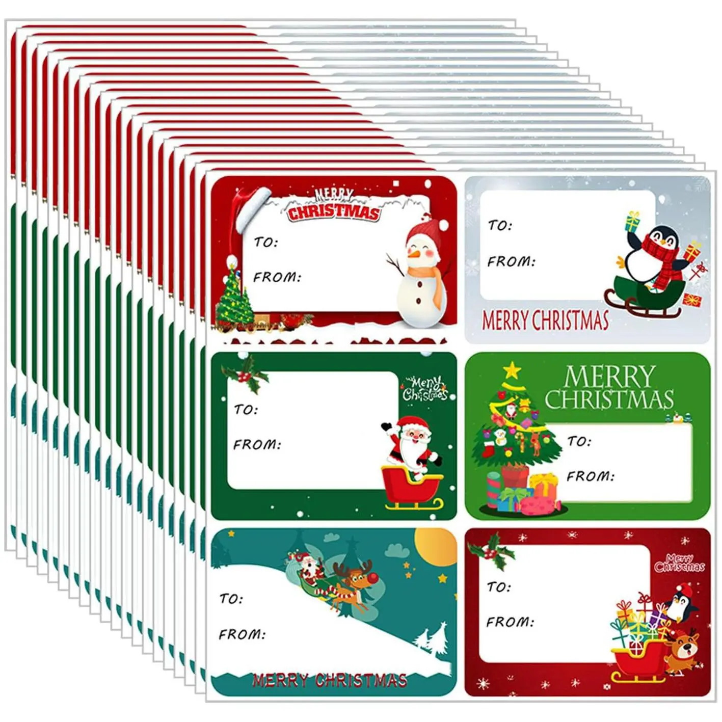 Christmas Gift Label Sticker, 120pcs/set Writable Self Adhesive Gift Tag, Gift Wrapping Sticker, Gift Tags Sticker, Customizable Stickers, Self Adhesive Labels, Gift Stickers Labels For Presents, Festive & Party Supplies