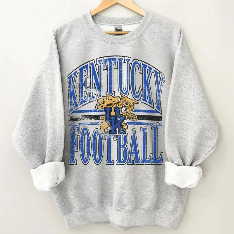 Vintage Kentucky Football ASH GREY Sweatshirt, Hometown Game Day Pullover, Retro College Football Graphic, Gift for Fans