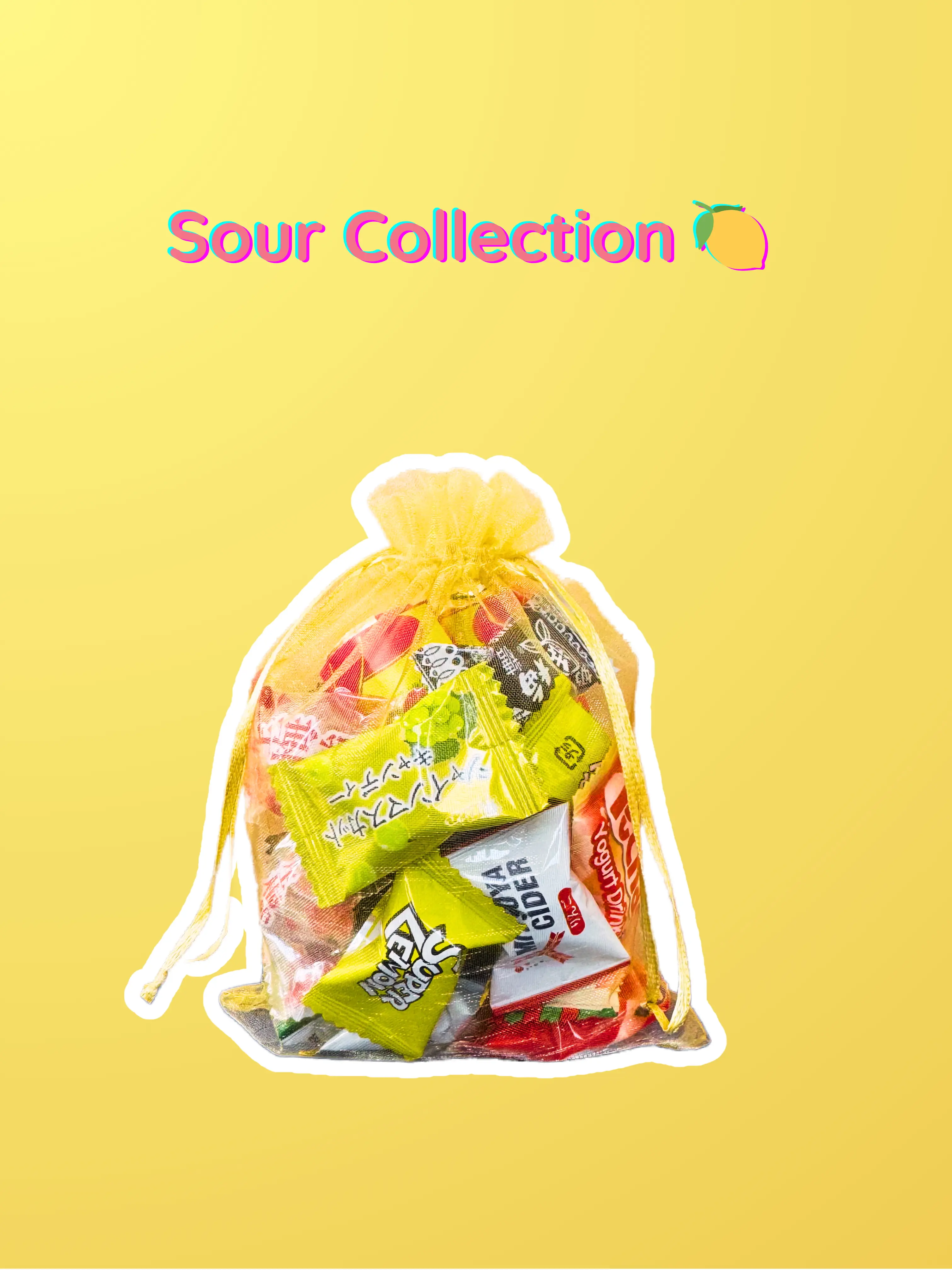 Sour Collection - Premium Asian Candy Gift Bag - Snack, Sweet, bonbon mix bundle variety