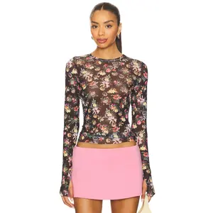 AFRM Kaylee Top in Blur Ditsy