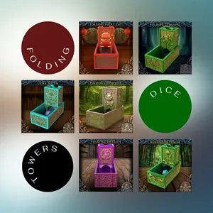 Folding Dice Tower – Portable, Compact, 3D Printed Tower - Made to Order