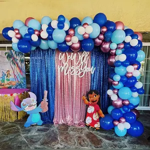 Colorful Sequin Curtains 4pcs 2FTX8FT Sapphire Blue Wedding Party Background Cloth Sequin Curtain Background Cloth 8FT Background Curtain Colorful Background Cloth Curtain Colorful Party Decoration Curtain Helloween Christmas