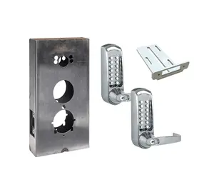 Codelocks CL610 Heavy-Duty Grade 2 Steel Mechanical Tubular Latchbolt Security Lock Kit - Back-to-Back Gate Box Kit with Optional Finish, Quick Code Change for Pool Areas, Schools and Colleges