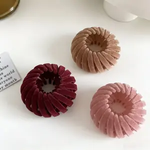 3pcs Bohemian Style Bird Nest Magic Hair Clips Set, Elegant Hollow-Out Round Plastic Hair Bun Accessories for Women, with Wedding Festival Hair Decor