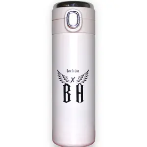 LED Temperature Display Smart Flask Water Bottle (WHT)