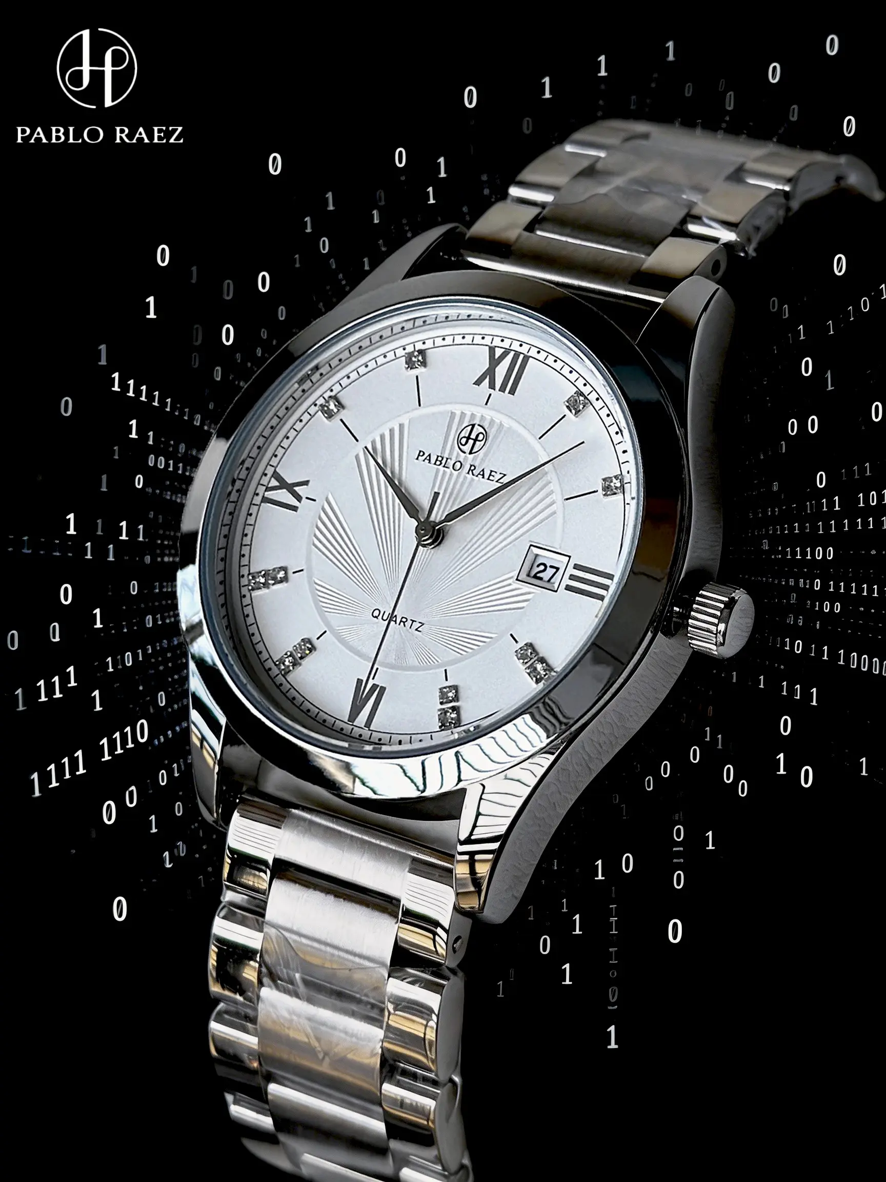 Men's Stainless Steel, Simple Calendar Design, Dial Silver Color Band, Business Casual Style, Perfect Gift for Men, Stainless Steel Wristwatch, Quartz Analog Watch, Business Quartz Watches, Analog Wristwatches