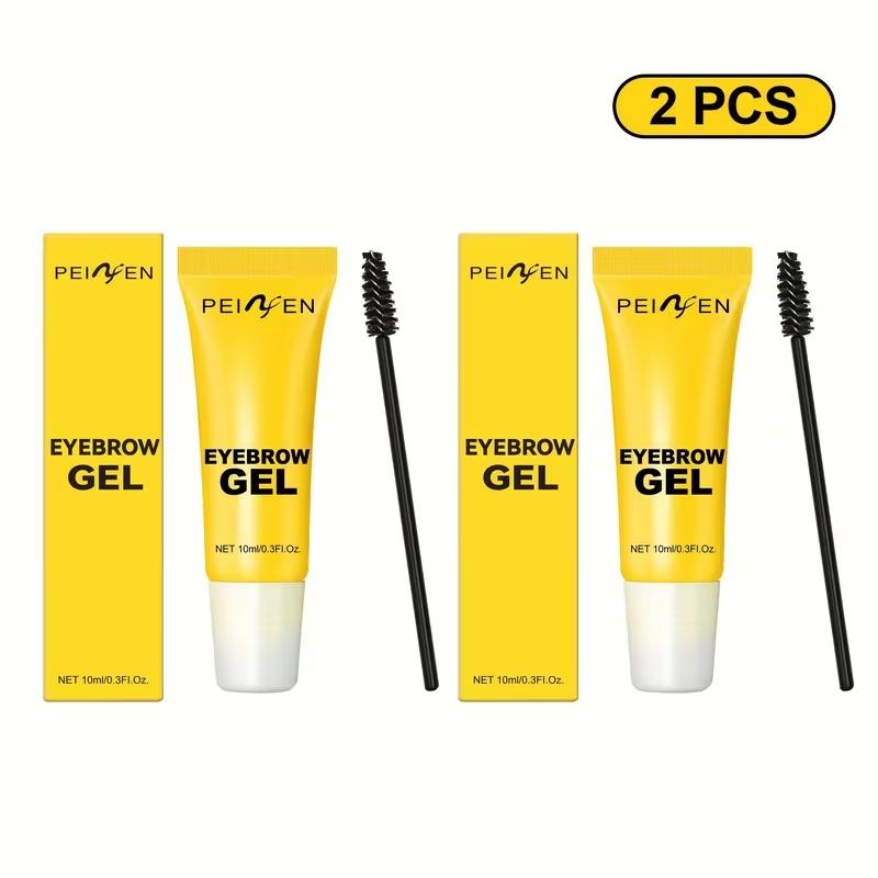 Brow gel with brush, 3D clear colorless setting eyebrow mascara, 12-hour long-lasting, waterproof and sweatproof, strong-hold shaping gel, Brow Lamination Gel, suitable for all eyebrow types, creates a bold eyebrow look,