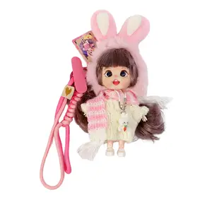 Original Cartoon Plush Keychain Doll Pendant, Cute Soft Toy Accessory for Bags & Phones, Perfect Gift for Festive Occasions