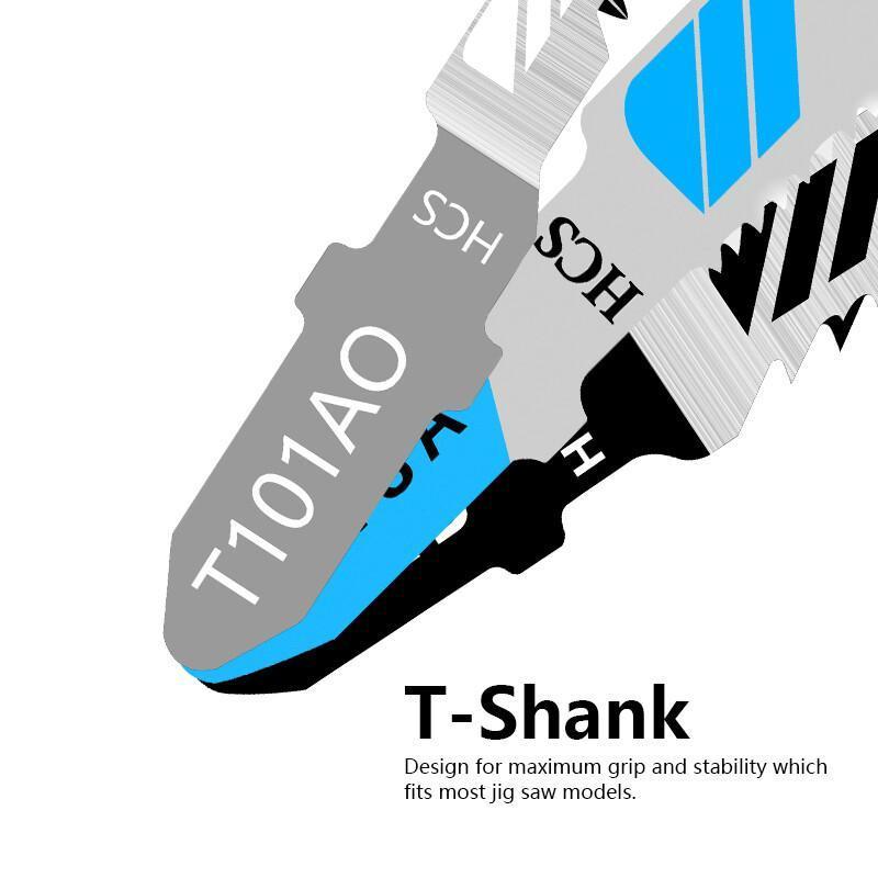 60 Pcs T-Shank Jigsaw Blades Set | Combination Saw Blade Kit for Wood Plastic Metal Cutting | Heavy Duty Multi-Material Scroll Saw Blades with Storage Case