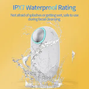 The facial cleansing brush is made of super hygienic soft silicone. It is a waterproof sonic vibration facial brush, suitable for deep cleaning and gentle massage. It has 3 speed Settings