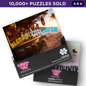 What The Puzzles – Alcohol You Later I 1000 Piece Jigsaw Puzzle for Adults, Premium Funny Gift, Non-Glare Puzzle with Hidden Details