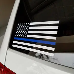 Thin Blue Line Decal, Vinyl Die Cut Sticker, Back The Blue, Law Enforcement, Police Officer