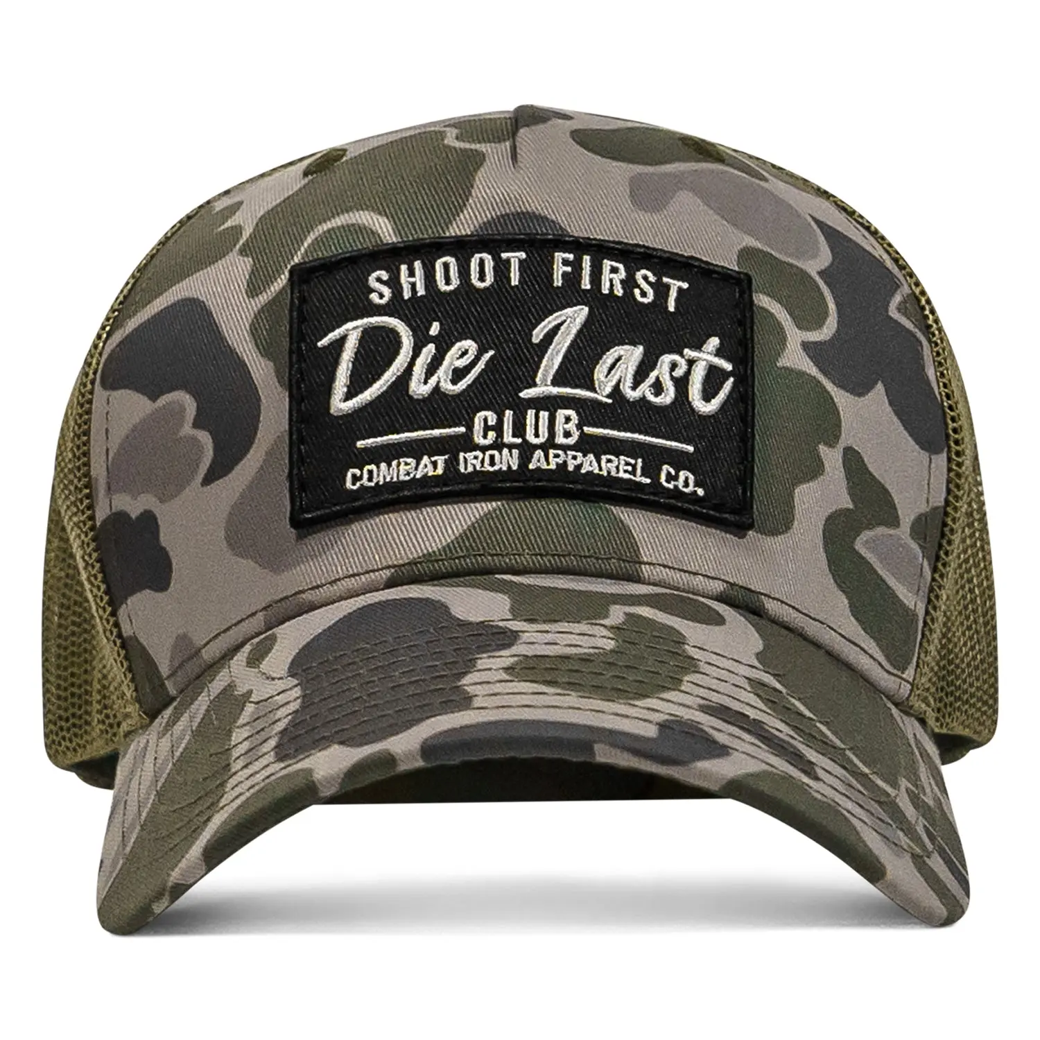 Men's Shoot First-Die Last Club Patch Snapback Hat, Custom Patched Hats for Men