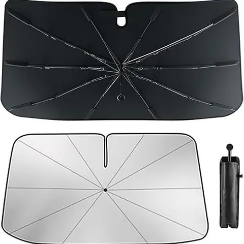 Car Windshield Sunshade Umbrella - Foldable 5 Layers UV Block Coating, Heat Insulation Protection for Sedan & SUV, Easy Storage Design