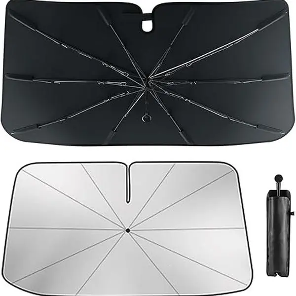 Car Windshield Sunshade Umbrella - Foldable 5 Layers UV Block Coating, Heat Insulation Protection for Sedan & SUV, Easy Storage Design