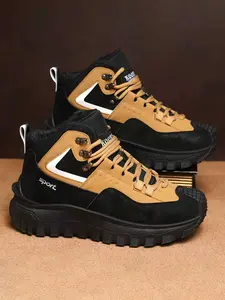 Men's Casual PU Leather Sneakers, Above-Ankle PVC Sole Design, All-Season Comfortable Footwear, Plain Style for Daily Wear, Sports Shoes, Outdoor Sneakers Shoes