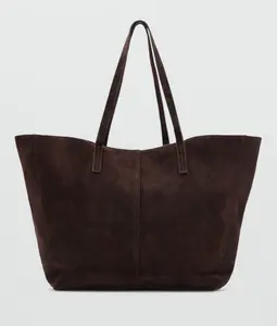 MANGO Women's Suede shopper bag