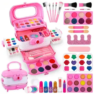 Kids & Girls Cosmetics Playset Washable Real Life Cosmetics Set with Lipstick Blush Eyeliner Soft Brush & Accessories Perfect for Kids Party Holiday Gifts Suitable for Girls Over 3 Years Old China Product Title 3