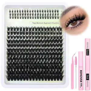 276pcs Eyelash Extension Kit, Mixed Length D Curl Design Lashes, Professional Use, Includes Glue & Tweezers, Ideal for Beginners, Cosmetic, Lashes Extension Set