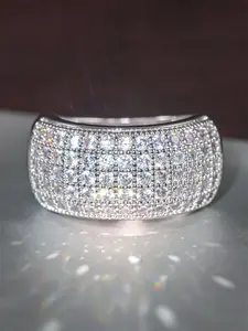 1 PC Classical Cubic Zirconia Pave Engagement Ring For Women For Wedding Engagement Anniversary Party Jewelry Valentine's Day Gift