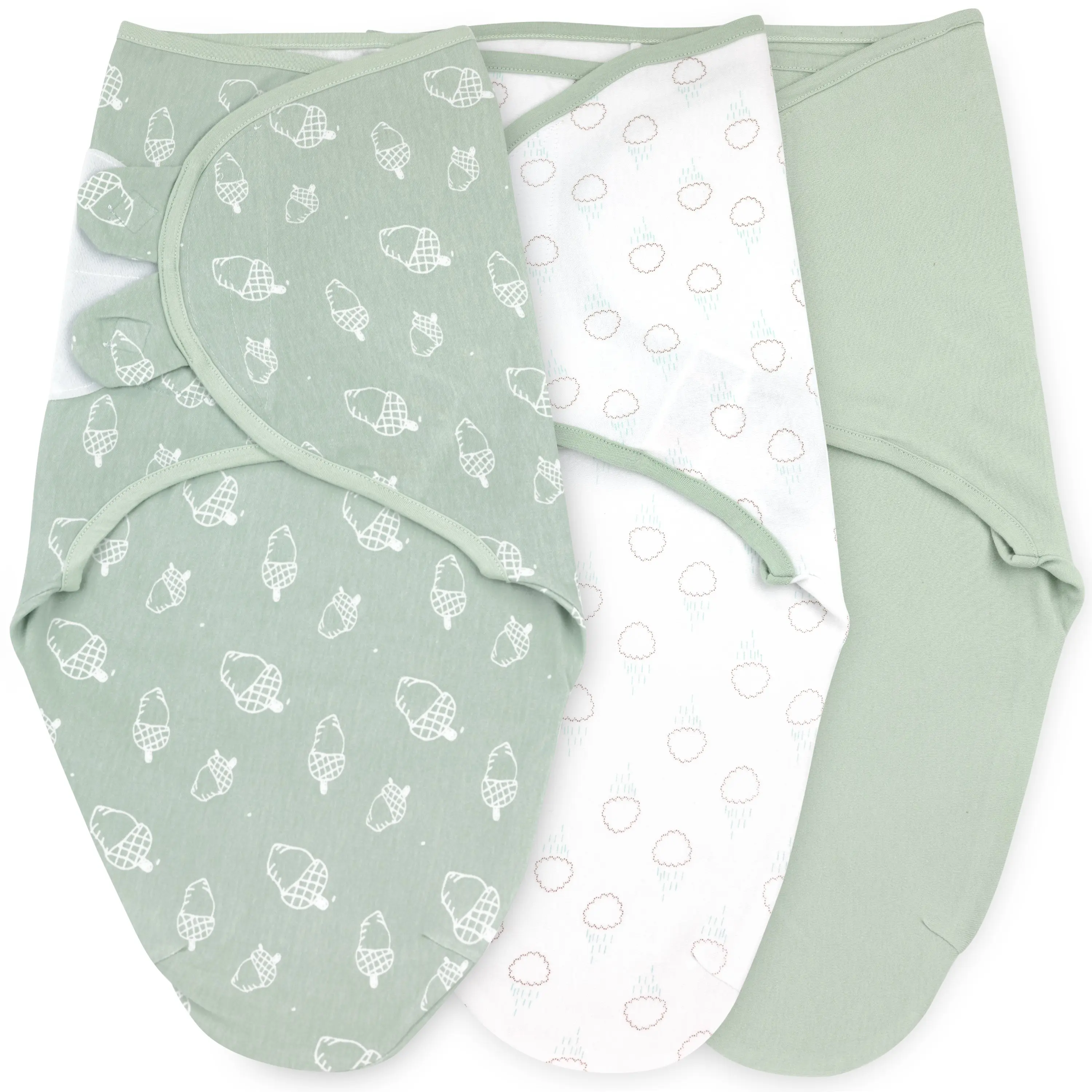 Bublo Baby Organic Newborn Swaddle Sacks (3-Pack)