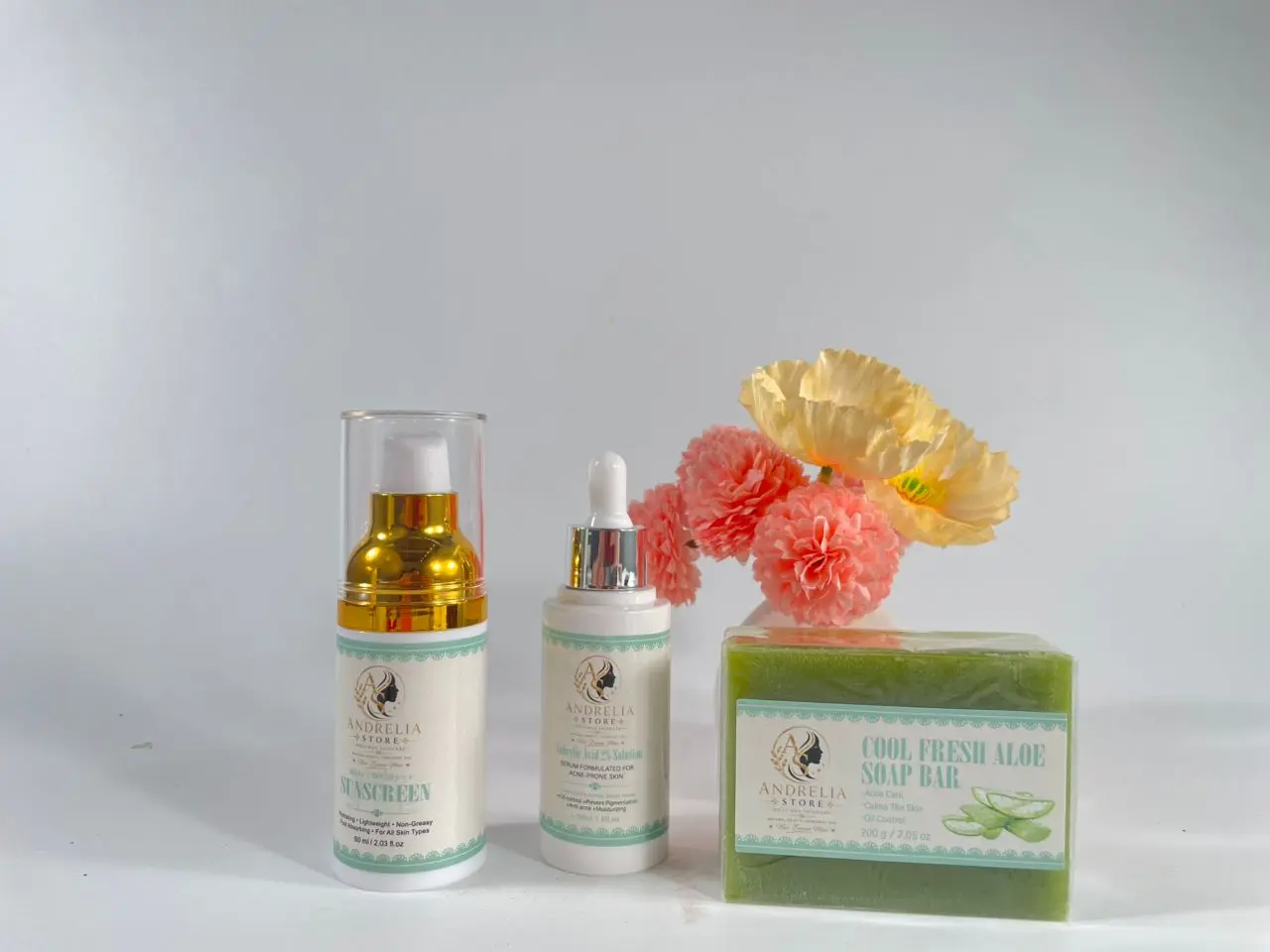 Andrelia Daily Body Care Set – Body Lotion, Body Serum & Cleansing Bar (3-Piece Set)