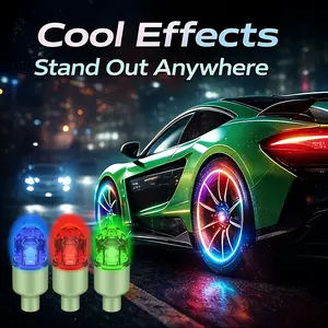QIFOR LED wheel light Waterproof Luminous Car Tire Valve Caps Vibration-Sensitive LED Tire Valve Cap-bicycle car motorcycle tire led