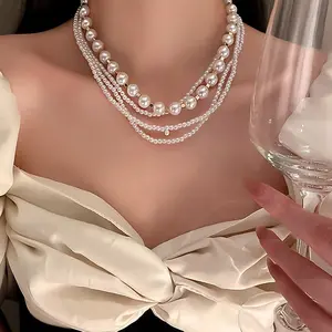 Elegant Multi-Layer Baroque Pearl Necklace, Stylish Jewelry Accessory for Women, Perfect Gift for Special Occasions