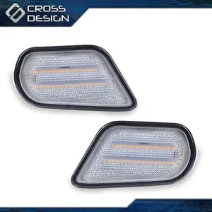 CROSSDESIGN Fit For 1998-2002 Pontiac Firebird Trans Am LED Front Corner Turn Signal Lights