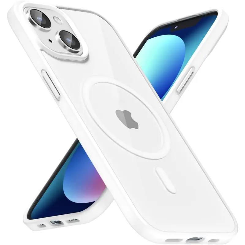 Ultra Slim Phone Case for iPhone 11/12/13/14/15/16/17 Plus Pro Max Case Clear Mag Safe, Thin Magnetic Phone Cases Compatible with Magsafe, Silicone Bumper & Transparent Hard Plastic Military Grade Drop Shockproof Protective Ultra Slim Phone Case for iPhone 11/12/13/14/15/16/17 Plus Pro Max Case Clear Mag Safe, Thin Magnetic Phone Cases Compatible with Magsafe, Silicone Bumper & Transparent Hard Plastic Military Grade Drop Shockproof Protective