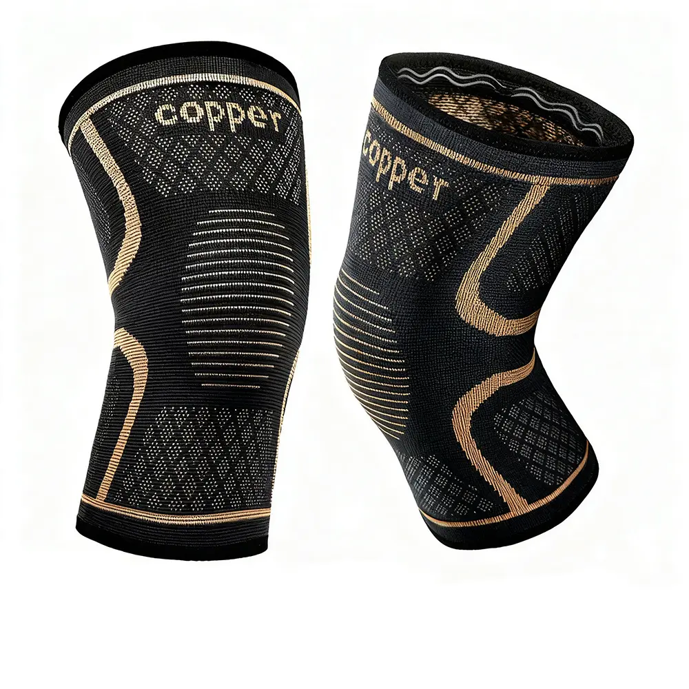 Copper Knee Braces for Women and Men, Compression Knee Sleeve for Knee Pain,Arthritis, Meniscus Tear,ACL, Joint Pain Relief, Knee Support Pads for Running-1Pair