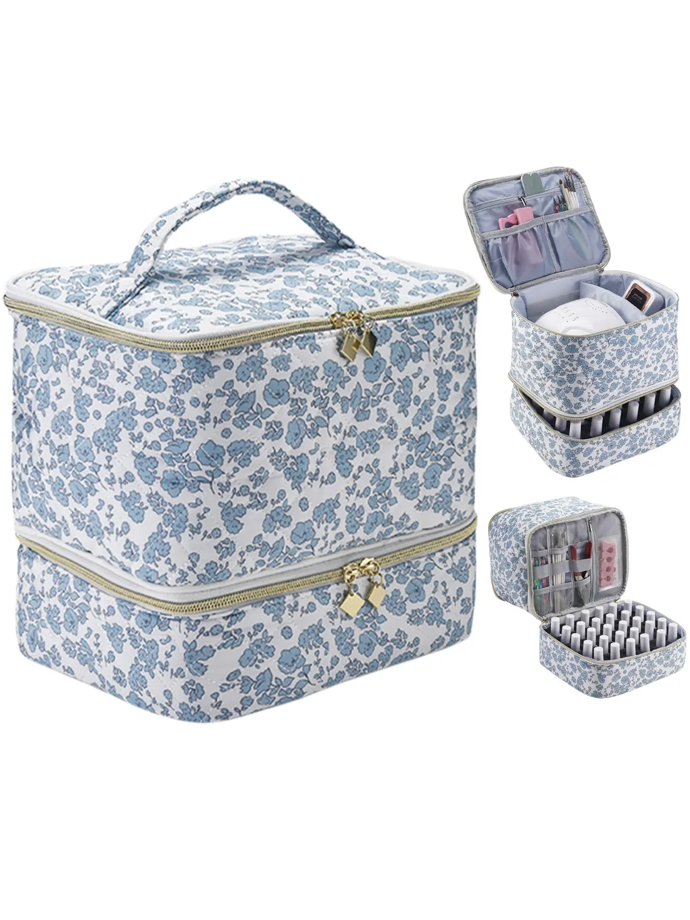 Blue small floral print