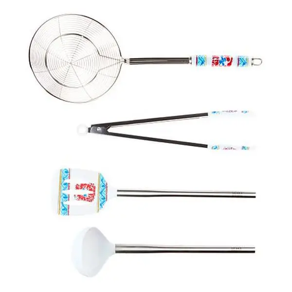 Lidia's Kitchen 4-piece Stainless and Silicone Utensil Set