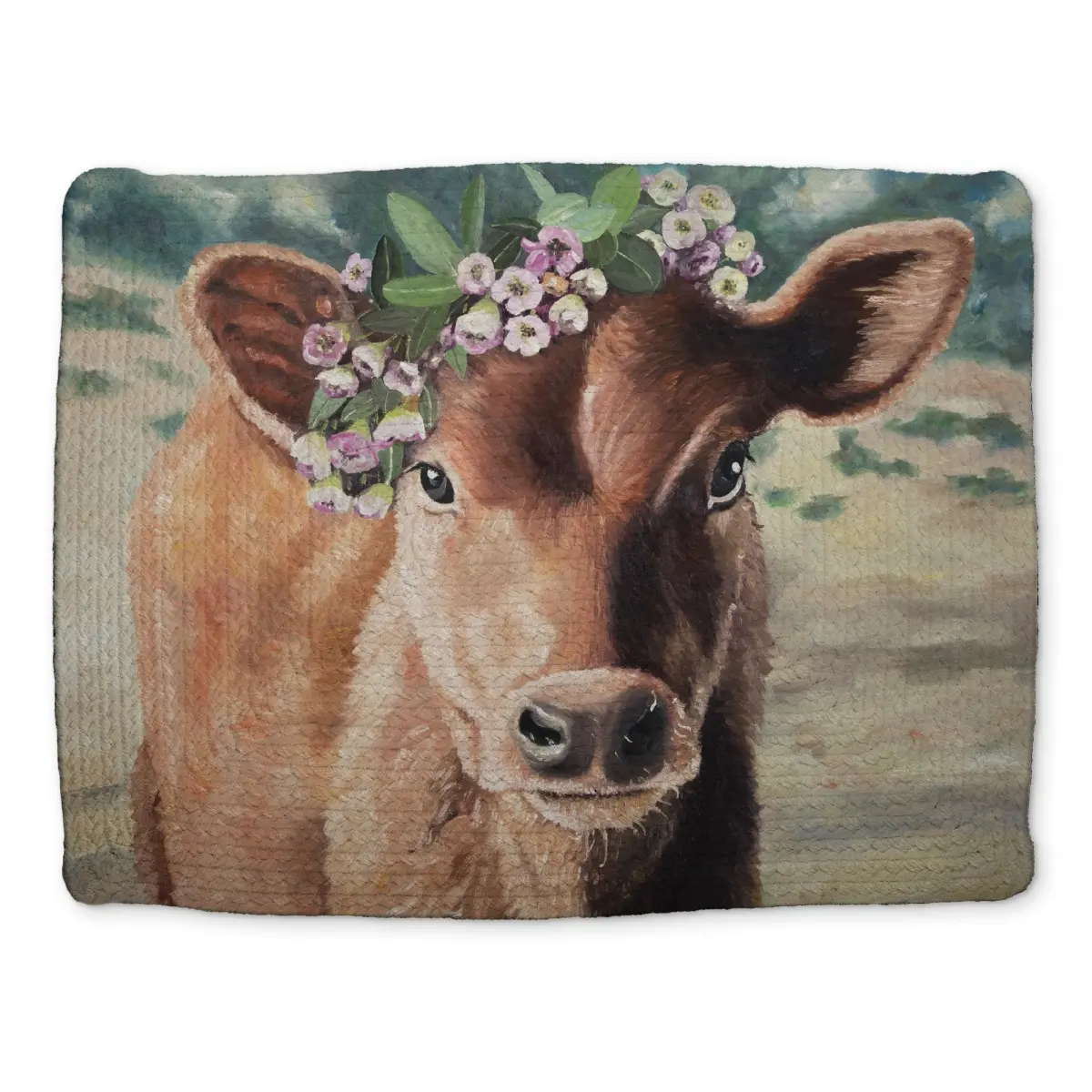 360 stand Aesthetic Jersey Cow Rustic Placemat with Coasters, 14x18 in Braided Polyester Tableware, Kitchen & Tabletop Home Decor Accessory (CBPM1418OHCQ1R), Coasters Home Decor, Coasters For Drinks