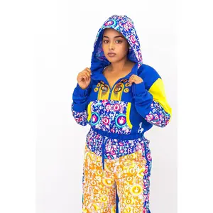 YEMA KLASSIC 2 CROP JACKET IN BLUE