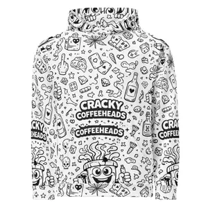 Unisex cotton hoodie Color -Your -Own Cracky Coffeehead Sweatshirt.