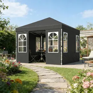 Outdoor Pop Up Canopy Tent Instant Shelter Portable Heavy Duty Weather Resistant 10x10 ft