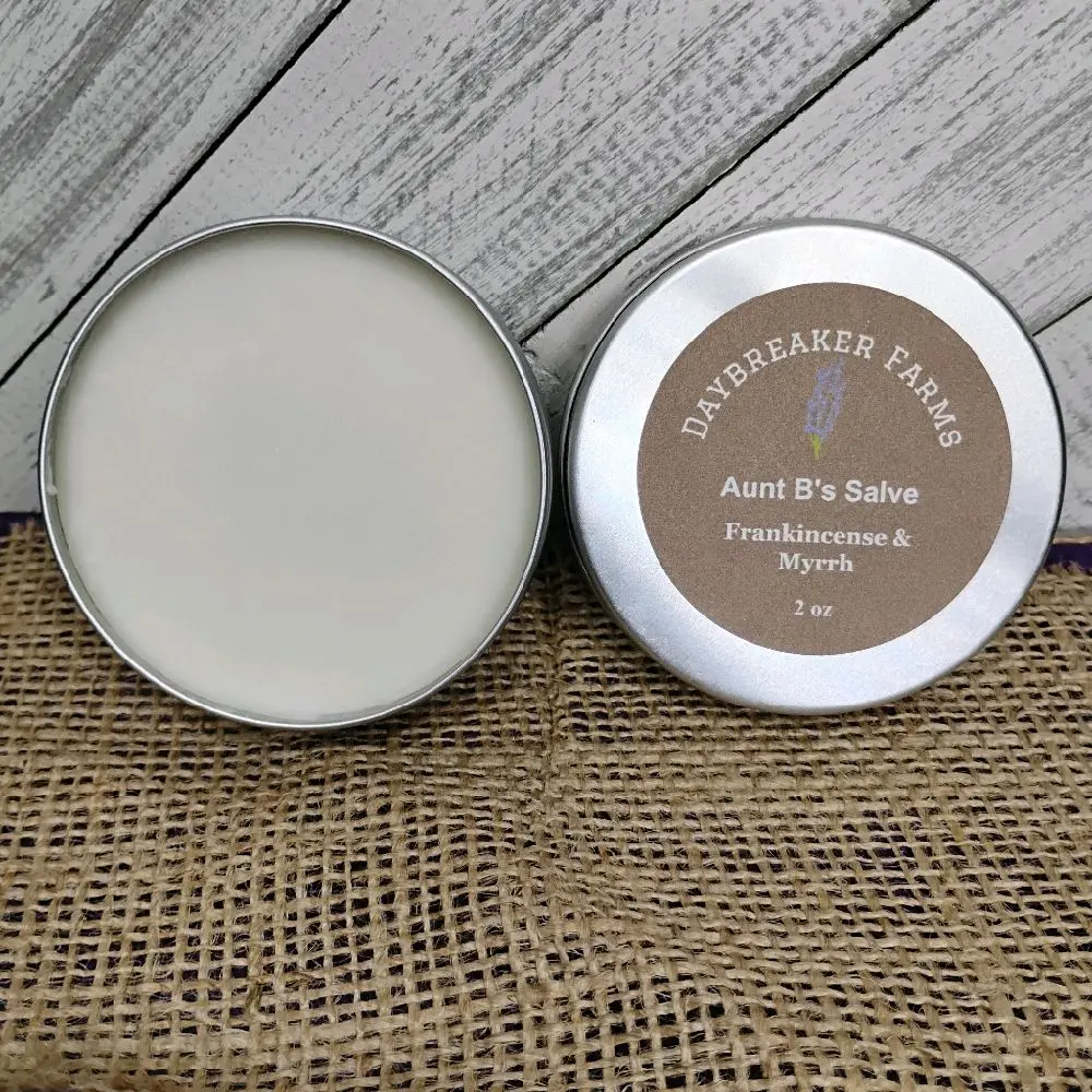 Daybreaker Farms Aunt B's Salve Frankincense & Myrrh 2 oz Natural Healing Balm