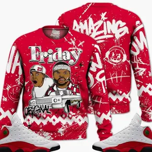 Retro 13 Chicago Sweatshirt, Chicago 13s Outfits, Meme Friday Streetwear Unisex Sneaker Matching Shirts