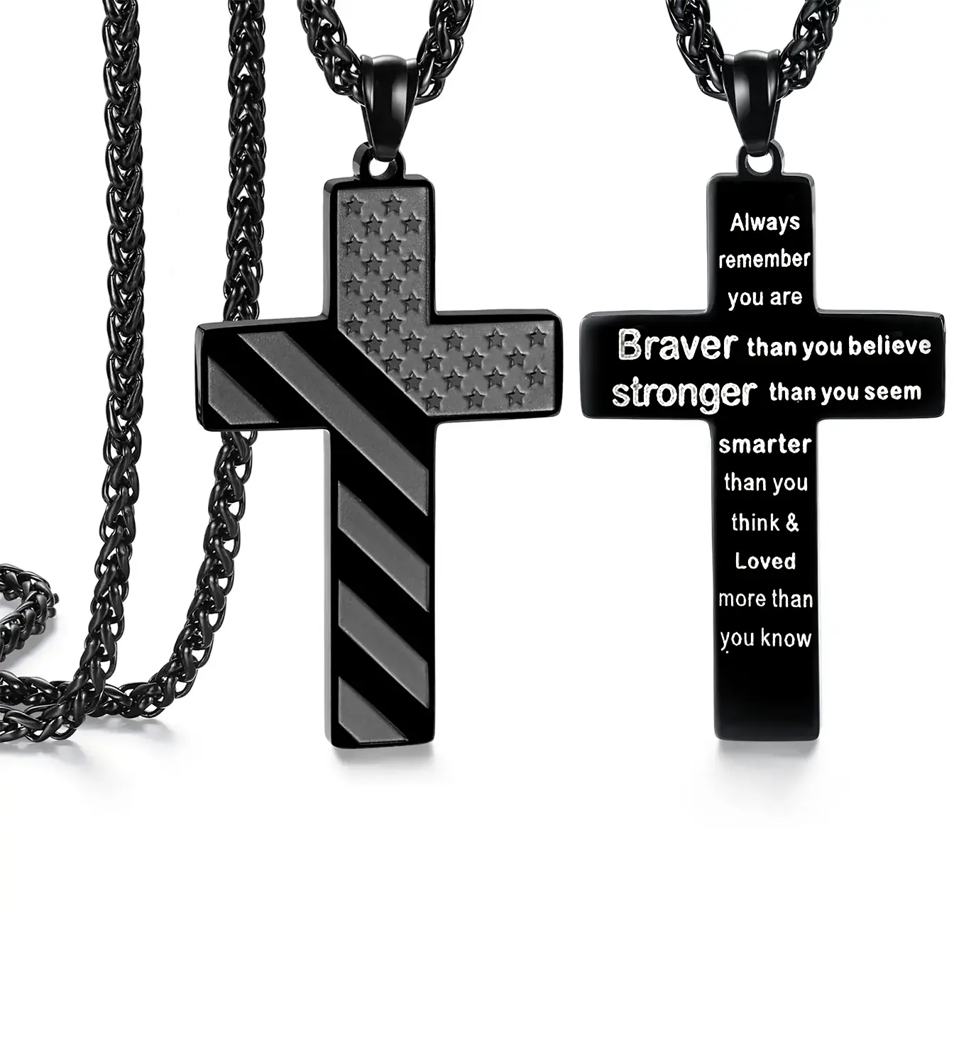 Easter Gifts Cross Necklace for Men Teens Boys Gifts Graduation Teenage Him 10 12 Year Old Ideas Confirmation Birthday Cool Boyfriend Chain Son Christmas Day Stocking Stuffers Valentines Christmas Black Friday Cyber Monday Holiday Gifts